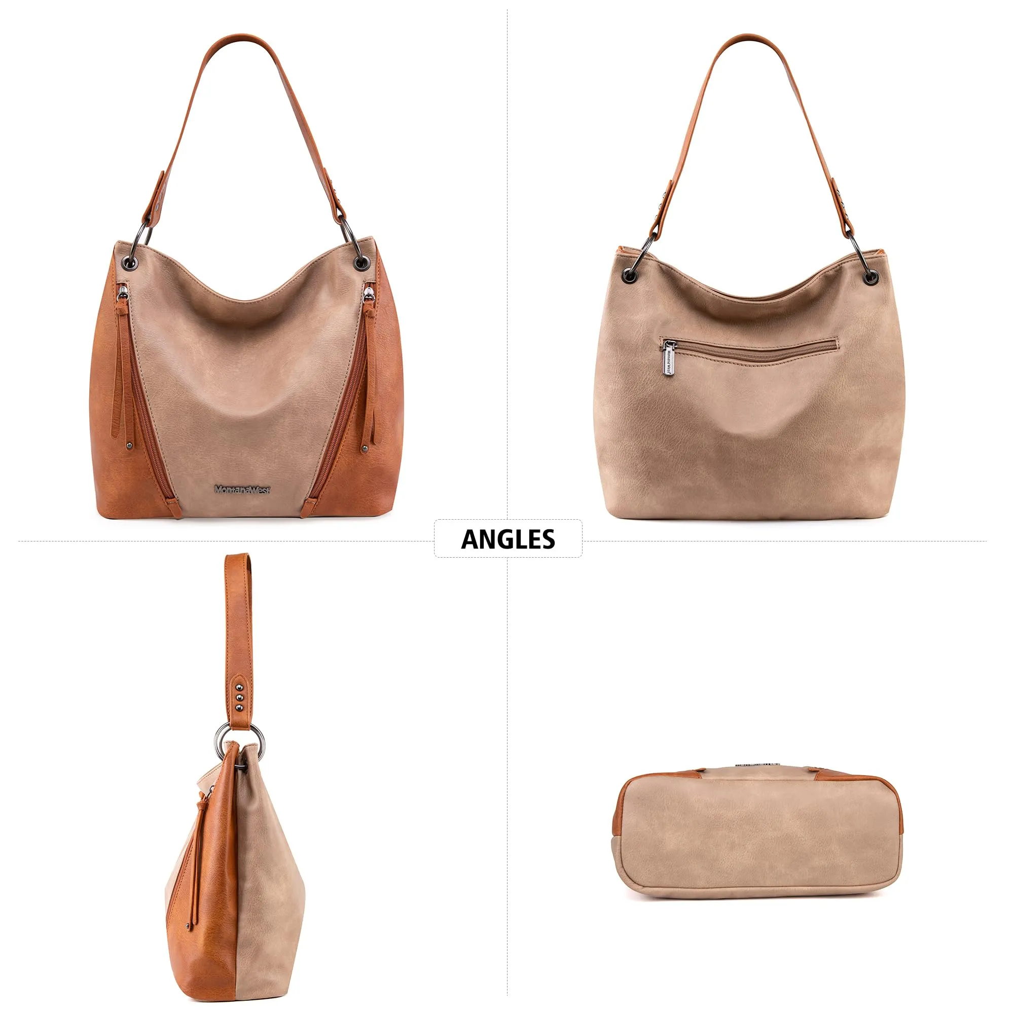Hobo Bag Purses and Handbags for Women Top Handle Handbags with Zipper