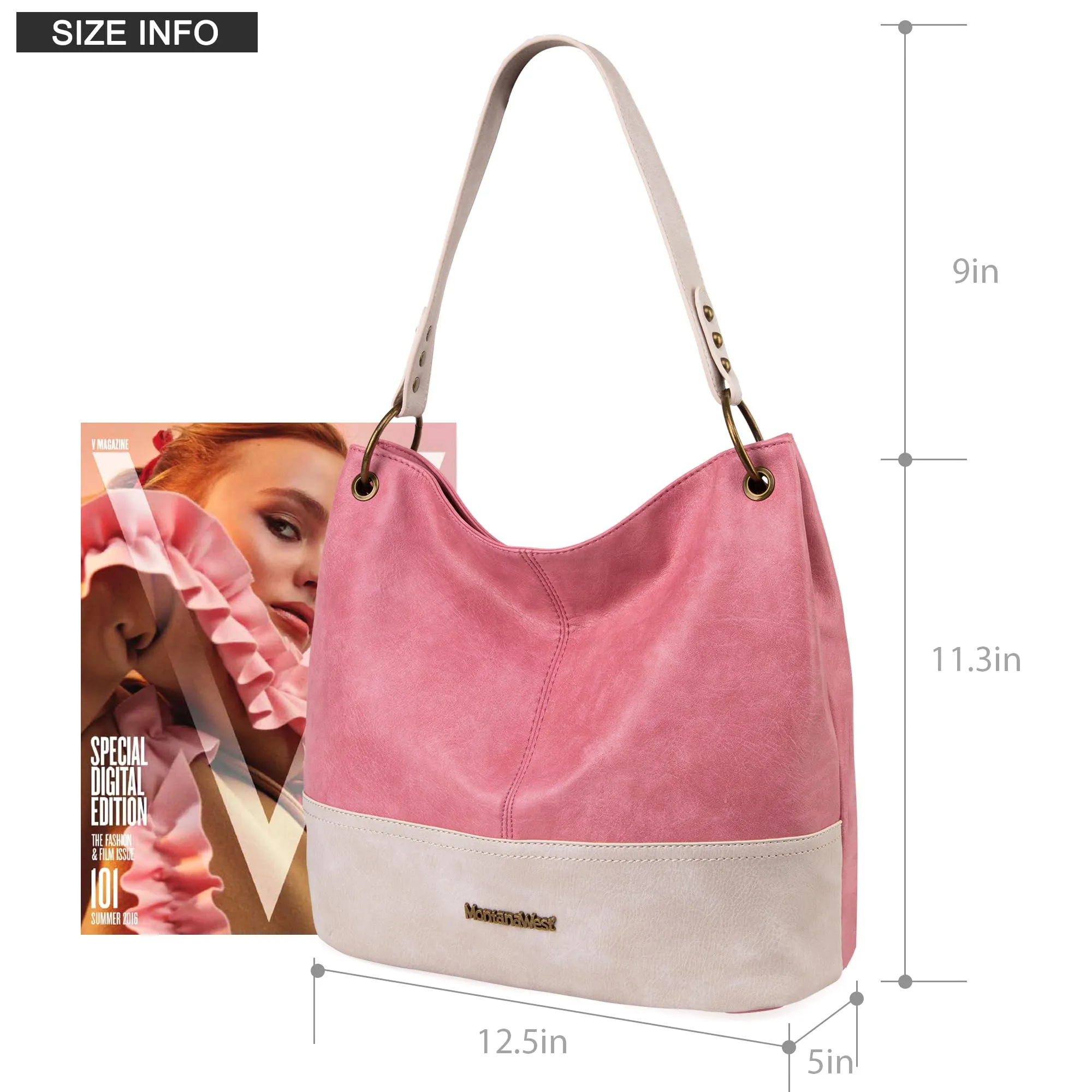 Hobo Bag Purses and Handbags for Women Top Handle Handbags with Zipper