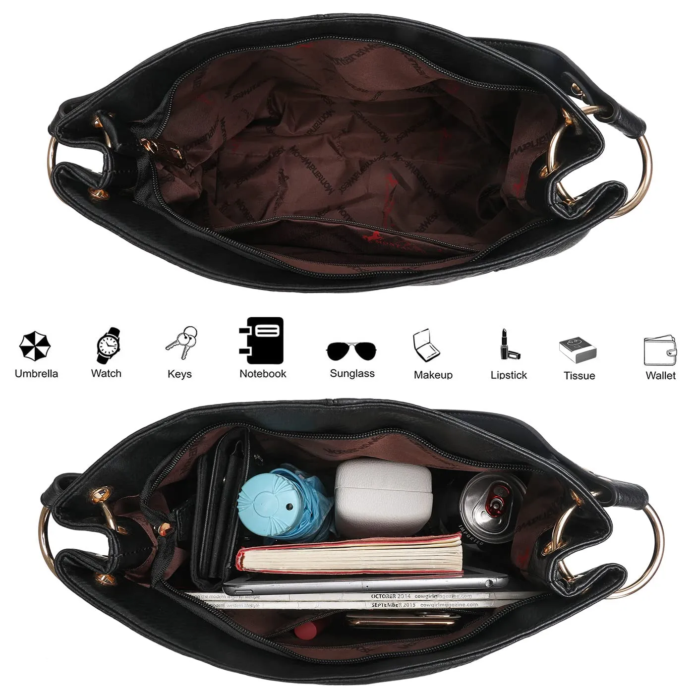 Hobo Bag Purses and Handbags for Women Top Handle Handbags with Zipper