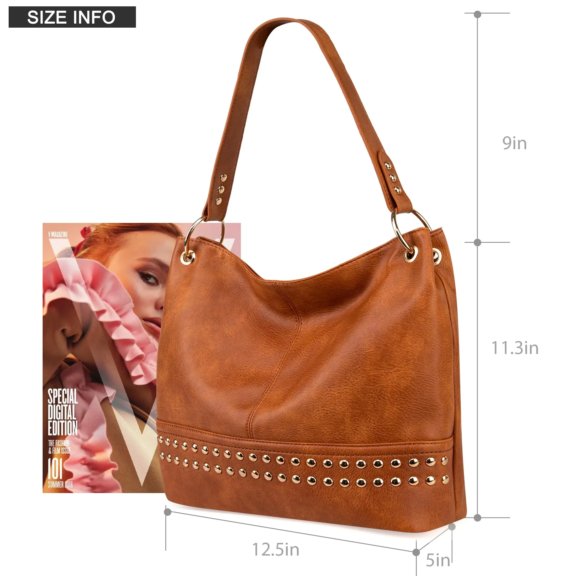 Hobo Bag Purses and Handbags for Women Top Handle Handbags with Zipper