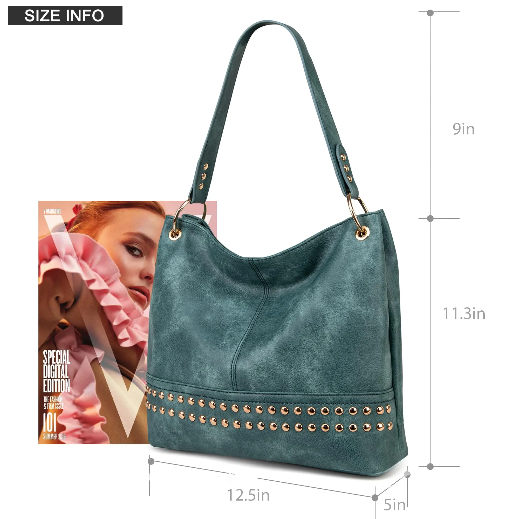Hobo Bag Purses and Handbags for Women Top Handle Handbags with Zipper