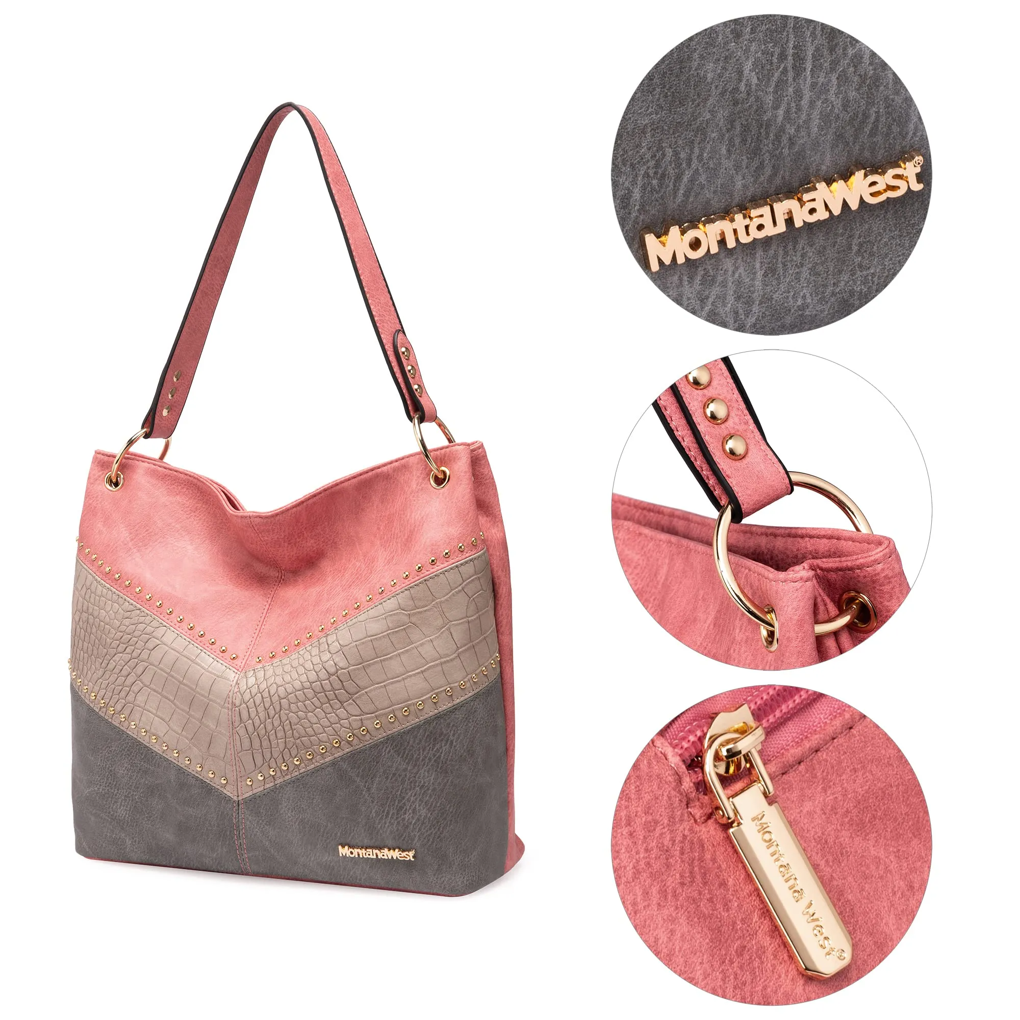 Hobo Bag Purses and Handbags for Women Top Handle Handbags with Zipper