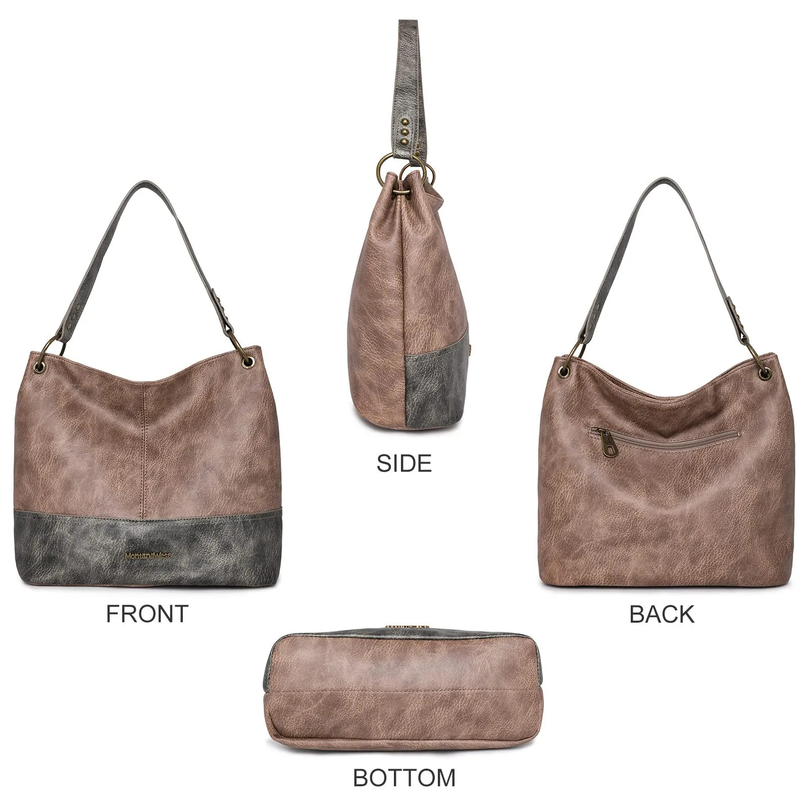 Hobo Bag Purses and Handbags for Women Top Handle Handbags with Zipper