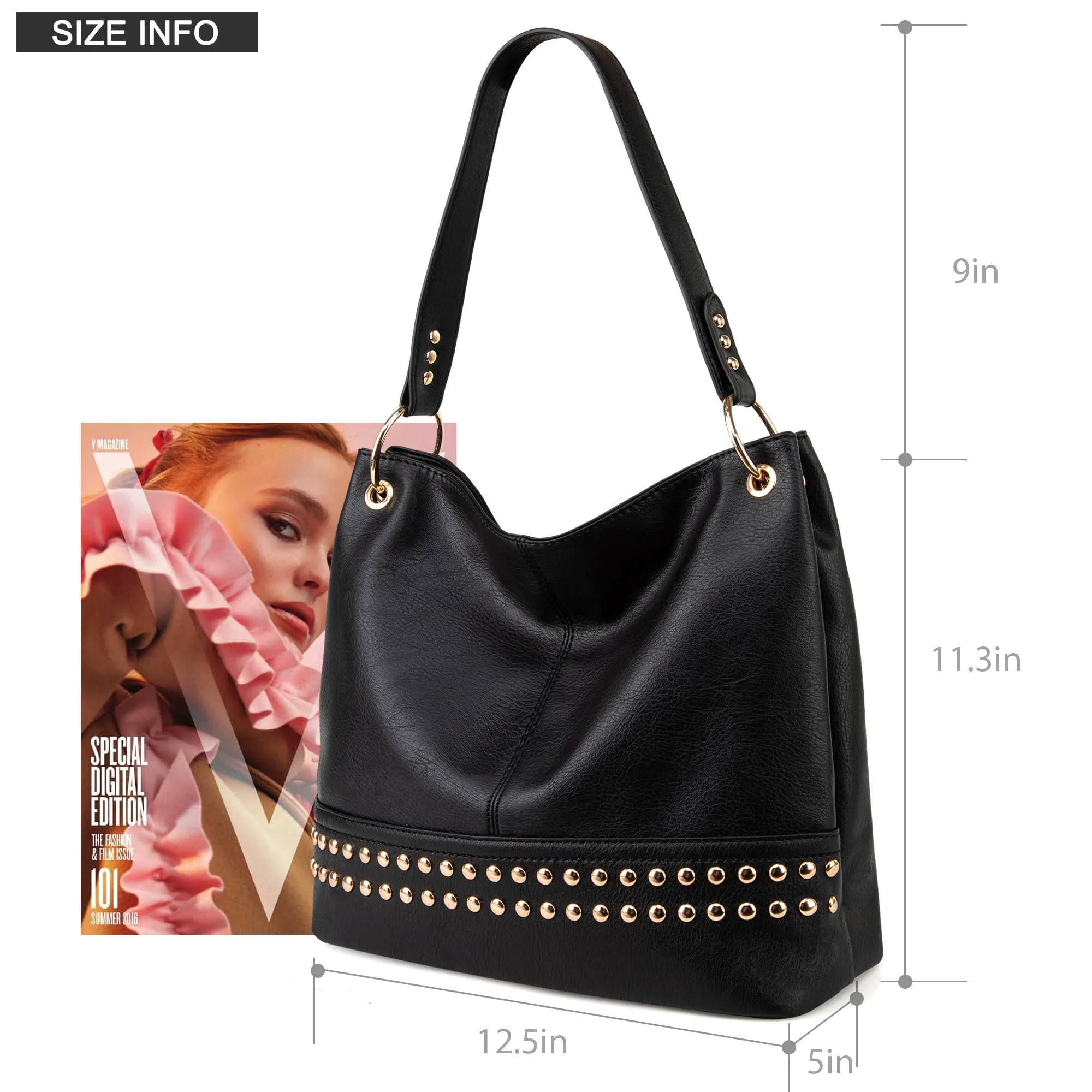 Hobo Bag Purses and Handbags for Women Top Handle Handbags with Zipper