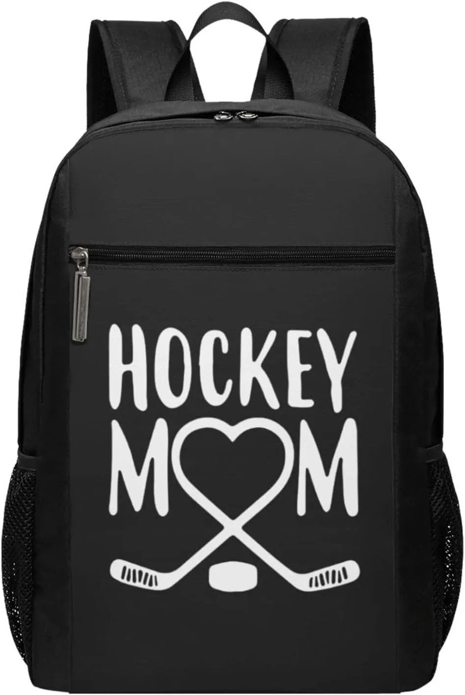 Hockey Mom Travel Laptop Backpack, Business Anti Theft Slim Sturdy Laptops Backpacks, College Computer Bag Gift for Men & Women Fits 17 Inch Notebook,Black