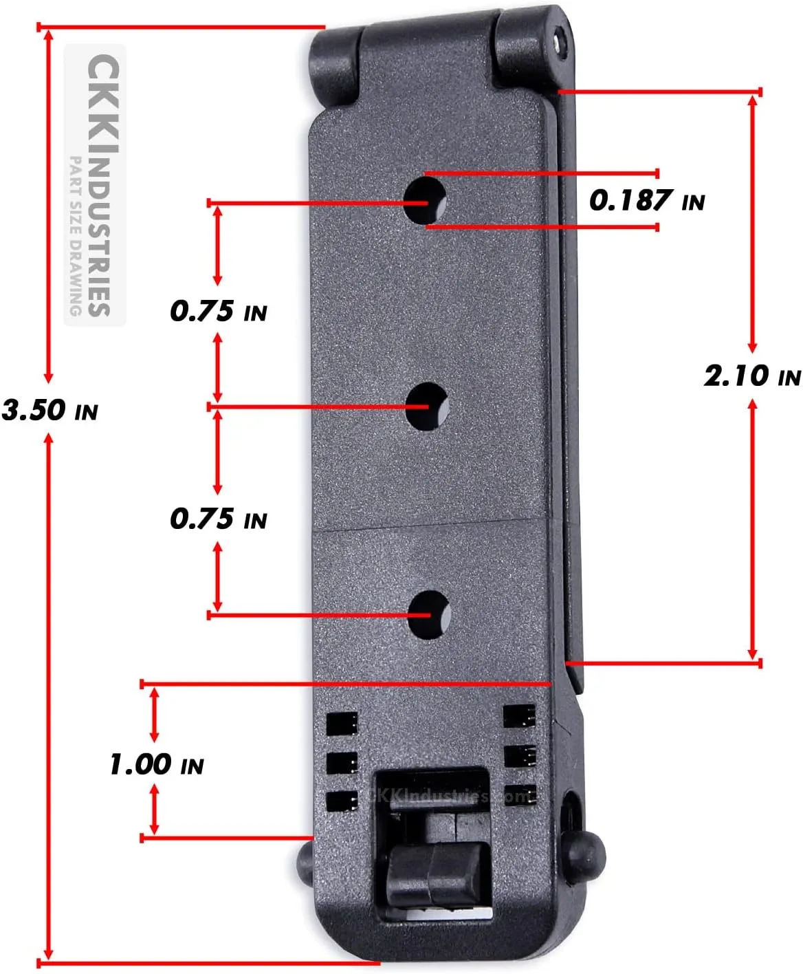 HolsterSmith Molle Compatible Locking Belt Clips w/Mounting Hardware – (1.50, 2.0, 3.0, & 5.0 Inch) – Molle Attachments for Knife Sheath, Gun Holster, Mag Pouch, Molle Vest & Gear