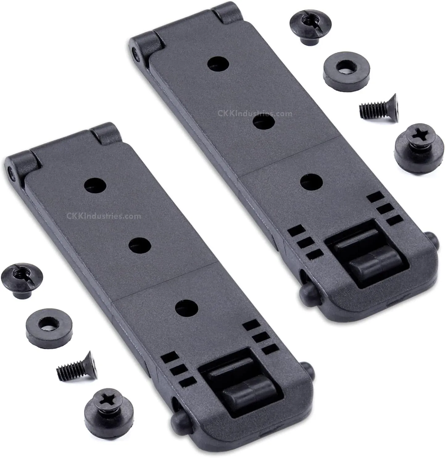 HolsterSmith Molle Compatible Locking Belt Clips w/Mounting Hardware – (1.50, 2.0, 3.0, & 5.0 Inch) – Molle Attachments for Knife Sheath, Gun Holster, Mag Pouch, Molle Vest & Gear