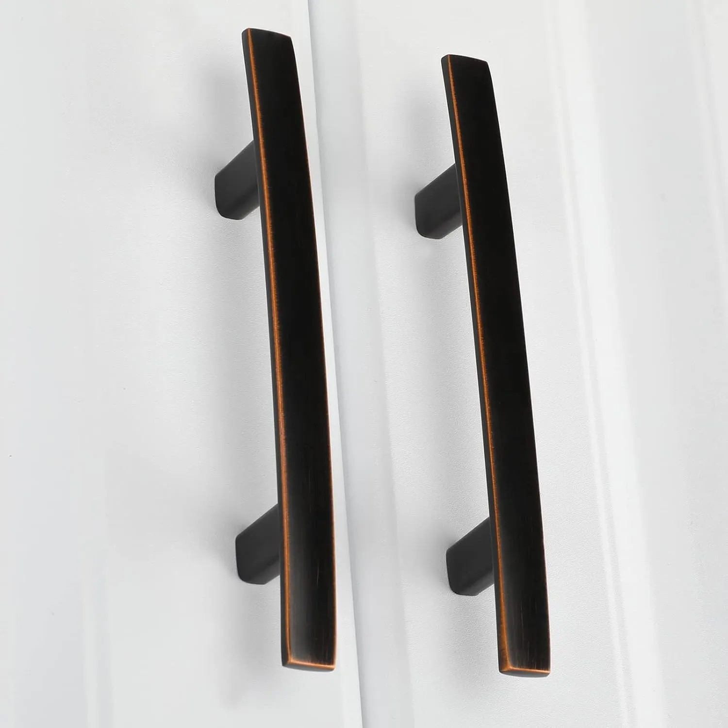 homdiy 5 Pack Cabinet Handles Oil Rubbed Bronze Pulls 3 inch Hole Centers Arch Cabinet Hardware Bronze Drawer Pulls Modern Kitchen Furniture Handles