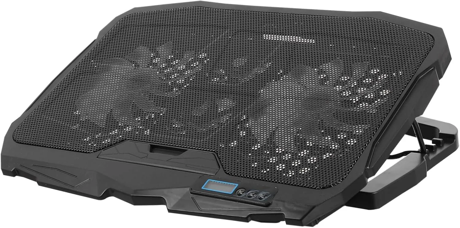 Homoyoyo Laptop Air Cooler Stand Digital Display 6 Gear Height Adjustment for Laptop Computer