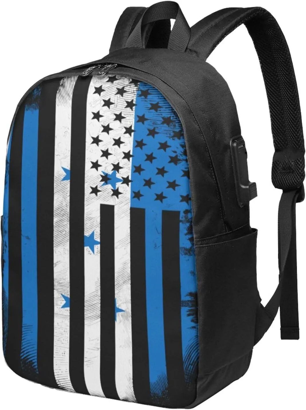 Honduran American Flag Travel Backpack 17-Inch Laptop Backpacks Business Rucksack Casual Sport Daypack with USB Charging Port Carry-on Bag for Camping Biking