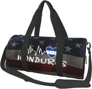 Honduras Heartbeat Duffel Bag Gym Bag Travel Sports Tote Large Foldable Beach Swim Yoga1