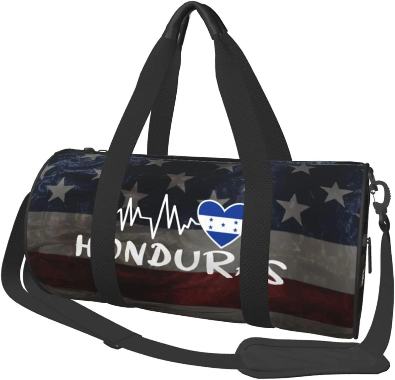Honduras Heartbeat Duffel Bag Gym Bag Travel Sports Tote Large Foldable Beach Swim Yoga1