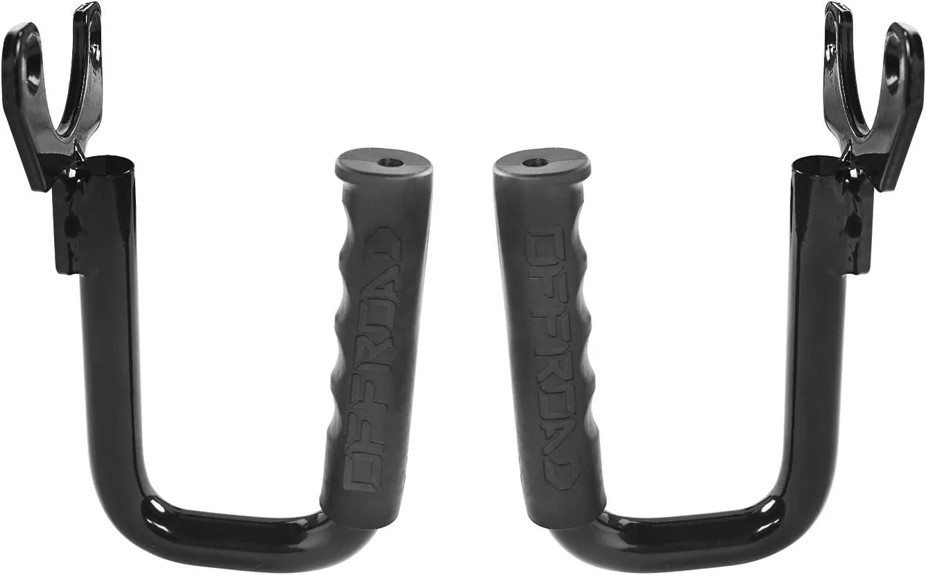 Hooke Road Wrangler TJ Front Grab Handles for 1997-2006 Jeep Wrangler TJ & Unlimited - Steel,Black