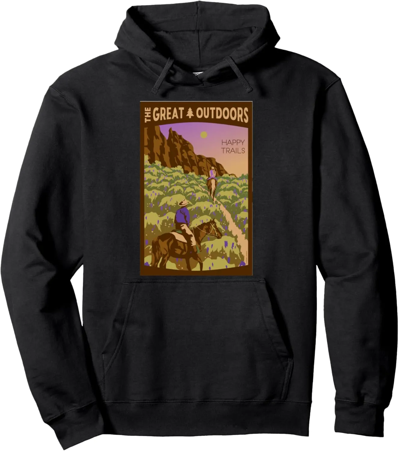 Horseback Riding Vintage Travel Poster Pullover Hoodie