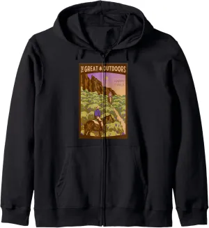Horseback Riding Vintage Travel Poster Zip Hoodie
