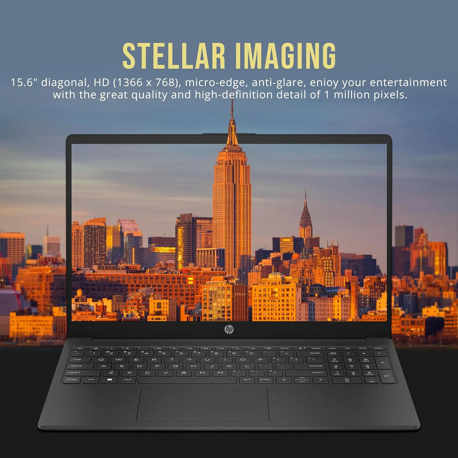 HP 15.6" HD Laptop, Intel N200 Processor, 8GB RAM, 288GB Storage(128GB SSD 160GB Docking Station Set), Intel UHD Graphics, Numeric Keypad, HD Webcam, Wi-Fi 6, 1 Year Office 365, Win 11 S, Black