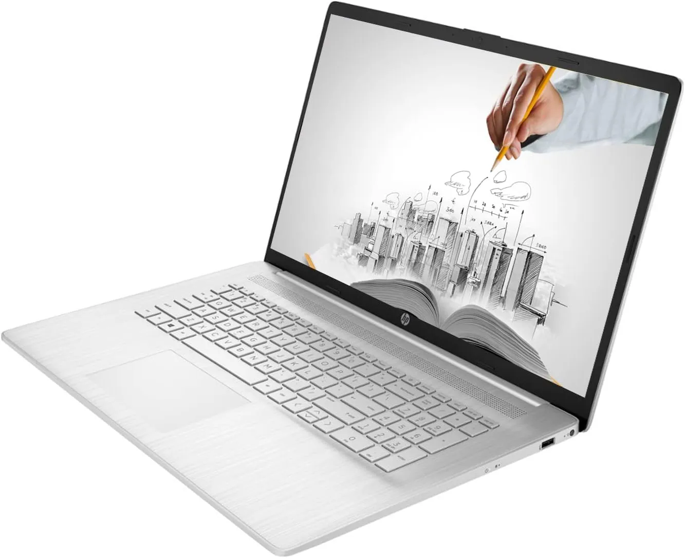 HP 17 Business Laptop, 17.3” HD  Display, 11th Gen Intel Core i3-1125G4 Processor, 16GB RAM, 1TB SSD, Wi-Fi, HDMI, Webcam, Windows 11 Pro, Silver