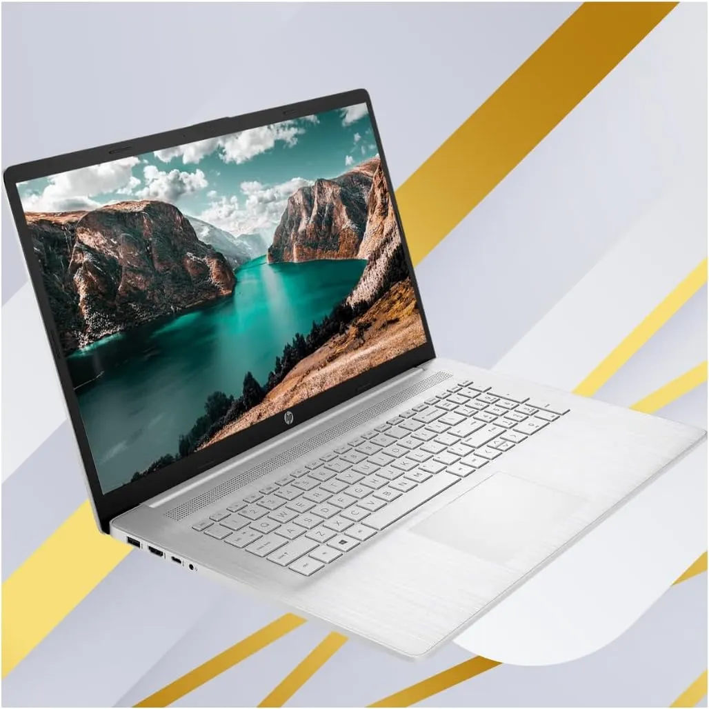 HP 17 Laptop, 17.3" HD  Touchscreen Display, 12th Gen Intel Core i7-1255U, 64GB RAM, 2TB SSD, Webcam, HDMI, SuperSpeed USB Ports, Wi-Fi 6, Windows 11 Home, Silver