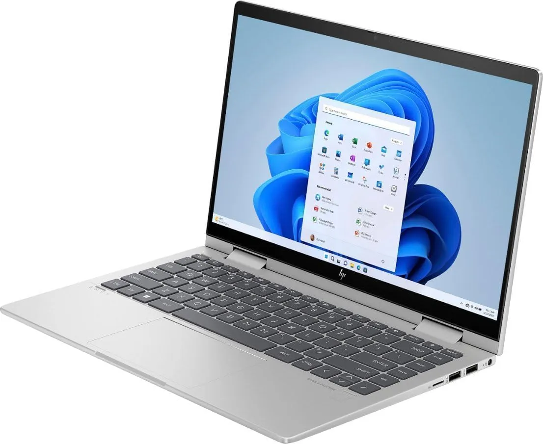 HP Envy 2-in-1 14" Full HD Touch-Screen Laptop, 8GB RAM, 512GB SSD, Intel Core i5 1335U, Intel Iris Xe Graphics, Fast Charge, Fingerprint, Backlit KB, Win11, Natural Silver, W/GaLiMu