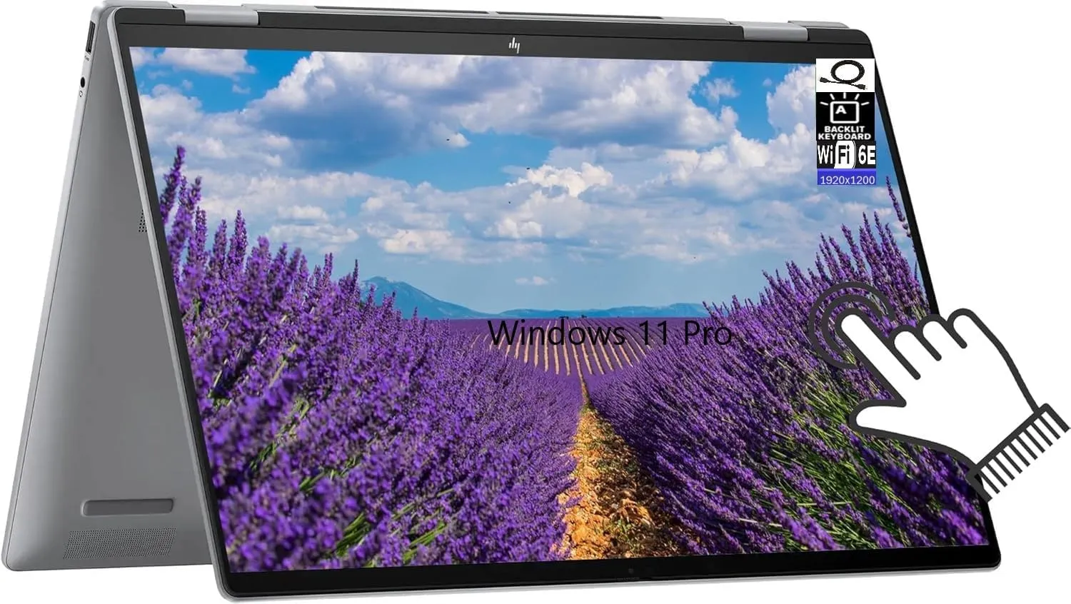HP Envy x360 2-in-1 16" WUXGA Touchscreen Laptop, AMD Ryzen 5 8640HS Processor, 8GB RAM 1TB SSD, 5MP IR Camera, Wi-Fi 6E, Bluetooth, Backlit Keyboard, Windows 11 Pro, Silver