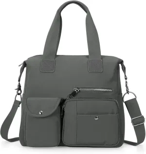 HUA ANGEL Women's Top-handle Handbags Nylon Crossbody Bag Multi Pocket Purses Women for Travel Work Sport Shopping Everyday