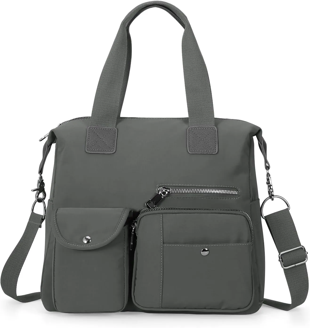 HUA ANGEL Women's Top-handle Handbags Nylon Crossbody Bag Multi Pocket Purses Women for Travel Work Sport Shopping Everyday