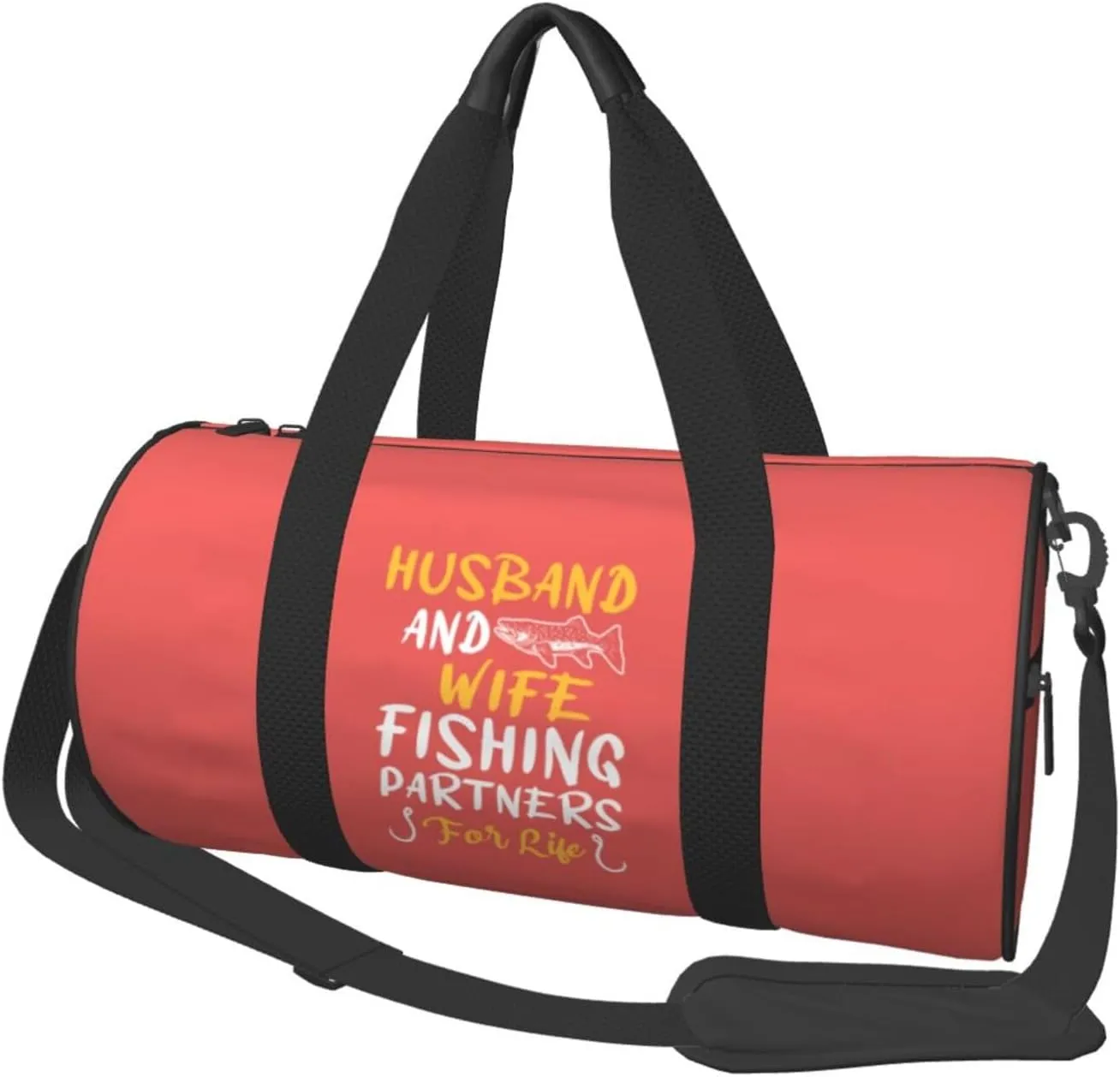 Husband And Wife Fishing Partners For Life Duffel Bag Gym Bag Travel Sports Tote Large Foldable Beach Swim Yoga6