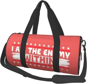I Am The Enemy Within Duffel Bag Gym Bag Travel Sports Tote Large Foldable Beach Swim Yoga8