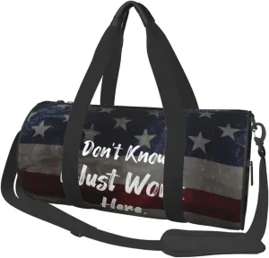 I Don'T Know I Just Work Here Duffel Bag Gym Bag Travel Sports Tote Large Foldable Beach Swim Yoga1