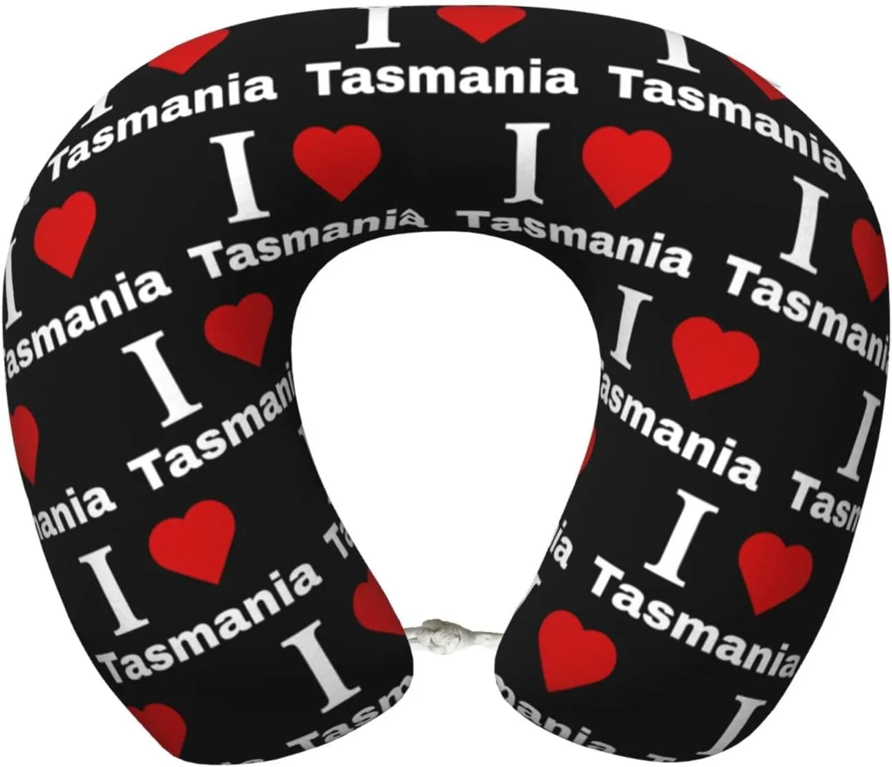 I Love Tasmania Neck Pillow Memory Foam U-Shaped Travel Neck Pillow for Airplanes Car Home