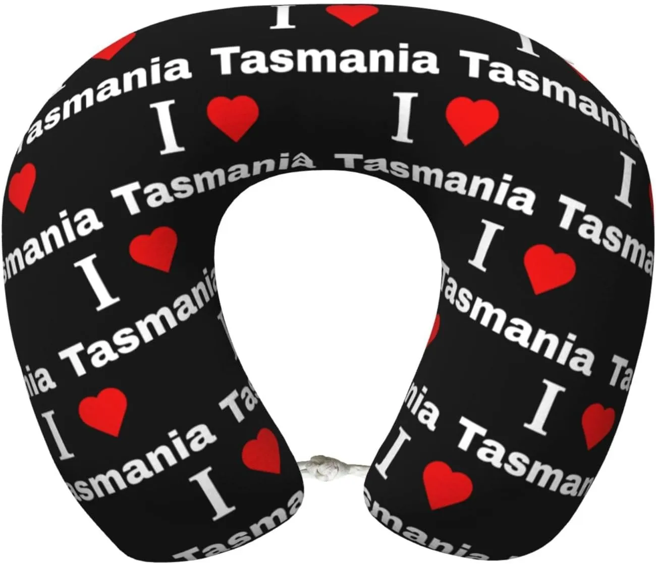 I Love Tasmania Neck Pillow Memory Foam U-Shaped Travel Neck Pillow for Airplanes Car Home