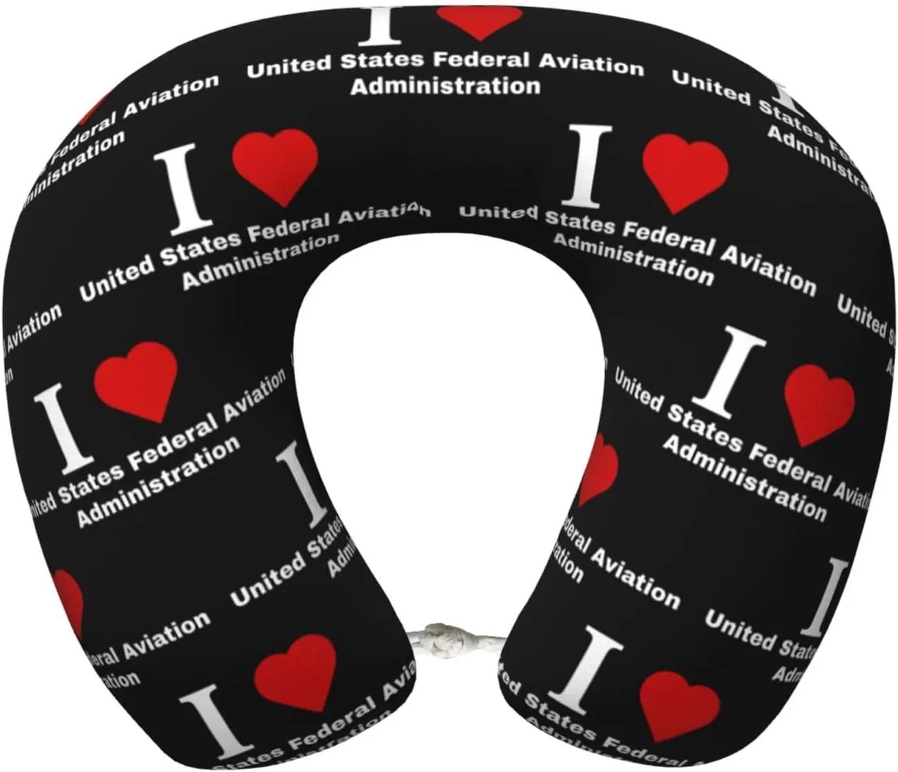 I Love United States Federal Aviation Administration Neck Pillow Memory Foam U-Shaped Travel Neck Pillow for Airplanes Car Home