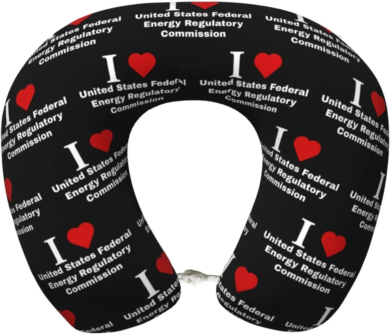 I Love United States Federal Energy Regulatory Commission Neck Pillow Memory Foam U-Shaped Travel Neck Pillow for Airplanes Car Home