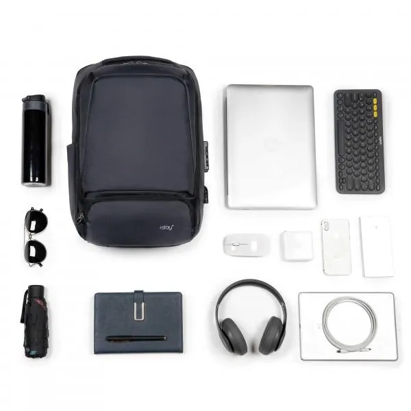 i-stay 15.6” Anti-theft Laptop - Tablet Overnight Backpack - Navy