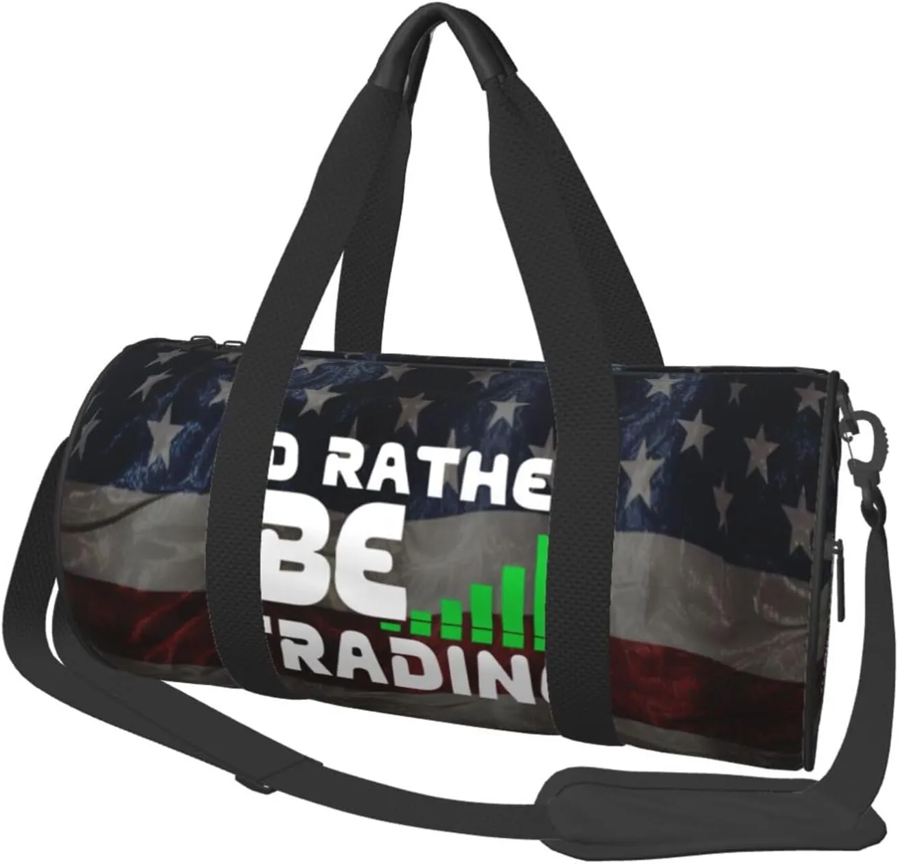 I'D Rather Be Trading Traders Forex Stocks Day Duffel Bag Gym Bag Travel Sports Tote Large Foldable Beach Swim Yoga1