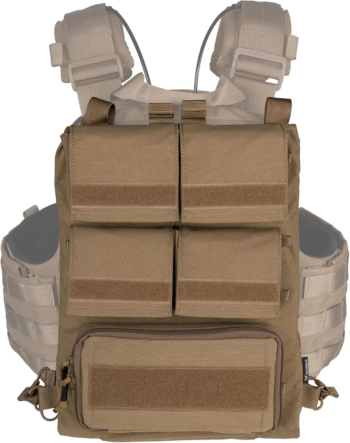 IDOGEAR Tactical Pouches Zip-on Panel Pouch Military Vest Accessory Bag for JPC 2.0 AVS CPC Vest