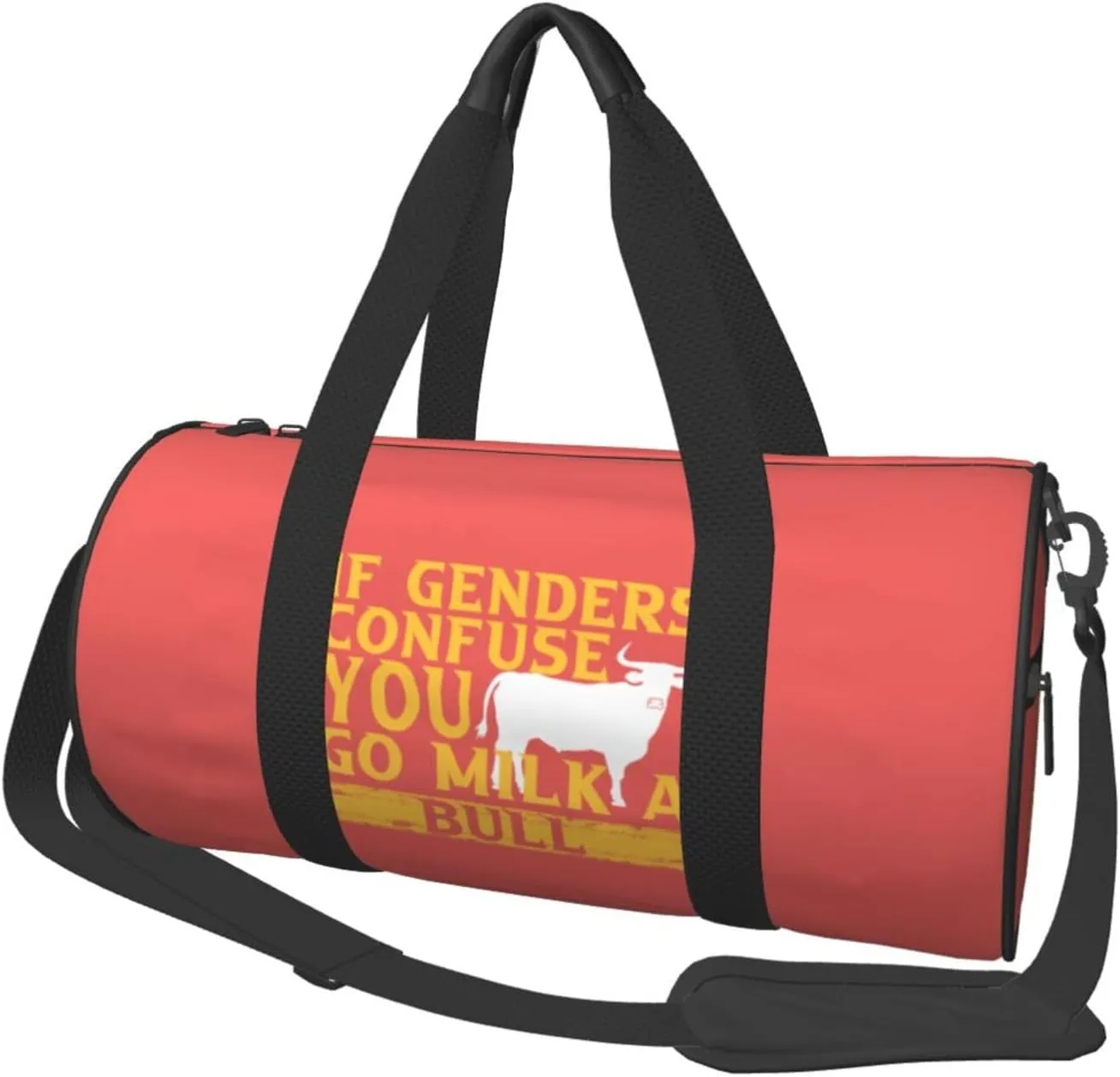 If Genders Confuse You Go Milk A Bull Duffel Bag Gym Bag Travel Sports Tote Large Foldable Beach Swim Yoga2