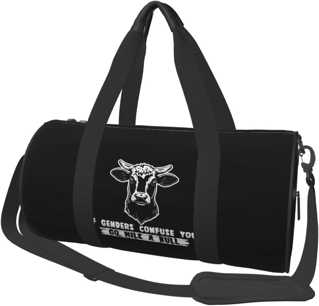 If Genders Confuse You Go Milk A Bull Duffel Bag Gym Bag Travel Sports Tote Large Foldable Beach Swim Yoga5