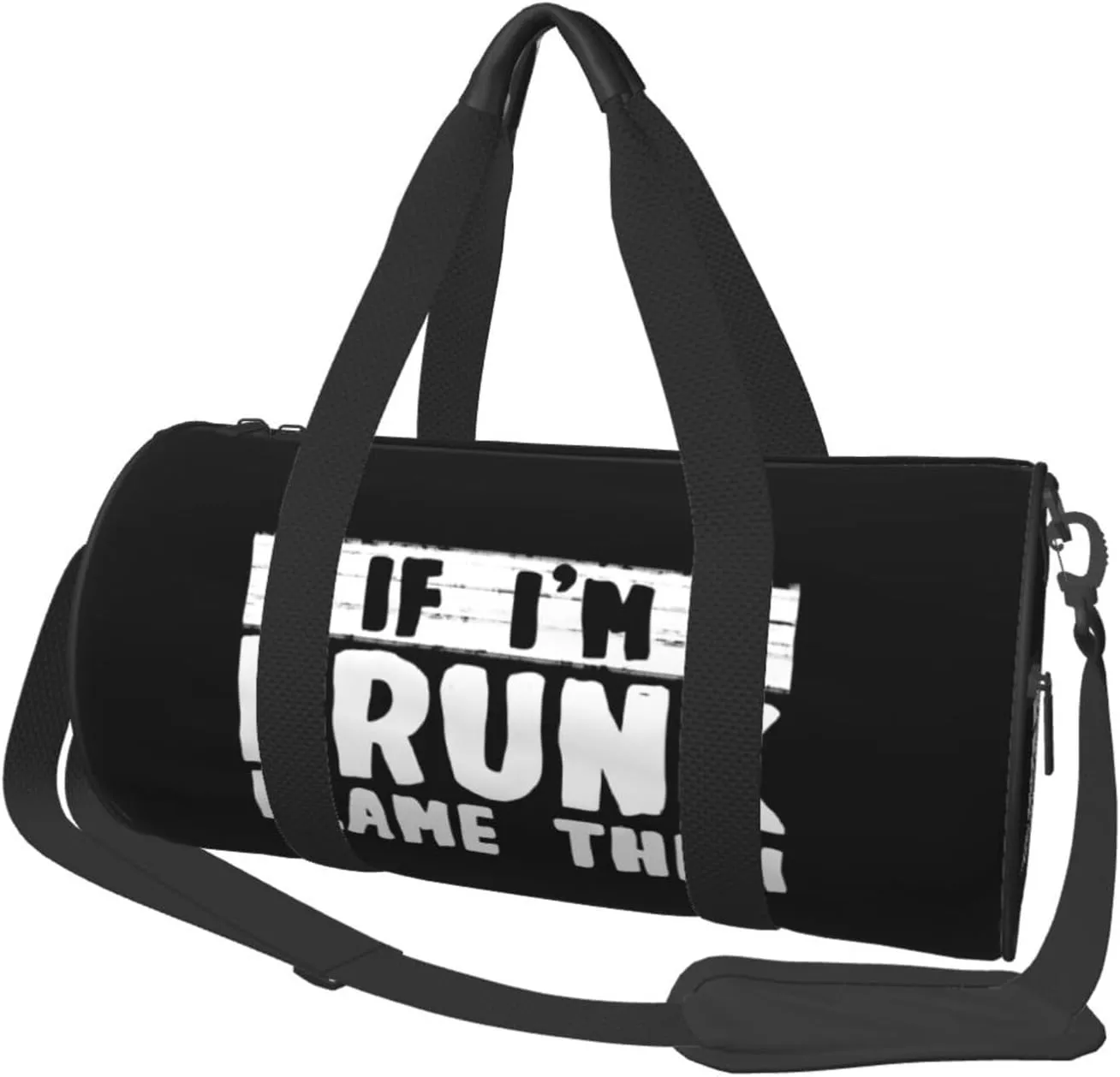 If I'M Drunk Blame Them Duffel Bag Gym Bag Travel Sports Tote Large Foldable Beach Swim Yoga4