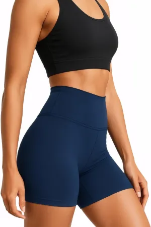 iLoveSIA Women's 4-in-1 Yoga Shorts, High Waisted Hidden Pocket, Built-in Seamless Thong Liner