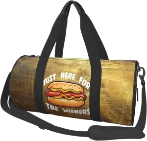 I'M Just Here For The Wieners 4th Of July Duffel Bag Gym Bag Travel Sports Tote Large Foldable Beach Swim Yoga9