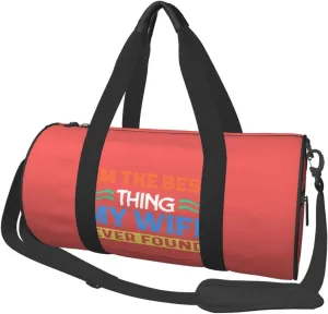 I'M The Best Thing My Wife Ever Found On The Internet Duffel Bag Gym Bag Travel Sports Tote Large Foldable Beach Swim Yoga3