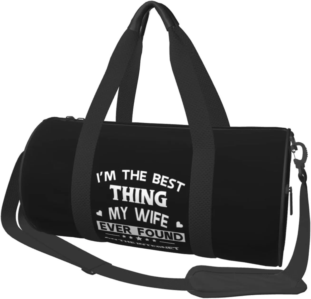 I'M The Best Thing My Wife Ever Found On The Internet Duffel Bag Gym Bag Travel Sports Tote Large Foldable Beach Swim Yoga8