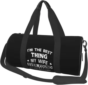 I'M The Best Thing My Wife Ever Found On The Internet Duffel Bag Gym Bag Travel Sports Tote Large Foldable Beach Swim Yoga8