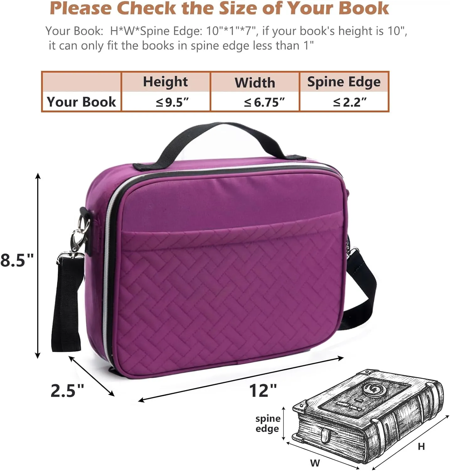 IMAGINING Bible Bible Cover for Women - Stylish Large Bible Covers - Carrying Case with Handles - Bag for Bible Lovers