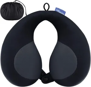 INFANZIA Kids Chin Supporting Travel Neck Pillow, Helps Support Head and Neck, Comfortably Designed for Head, Neck, and Chin Support - Ideal for Toddlers and Children,Black