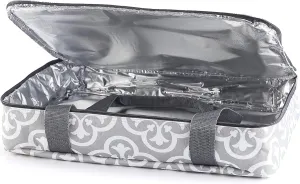 Insulated Casserole Carrier, Thermal Travel Bag with Handles - Grey