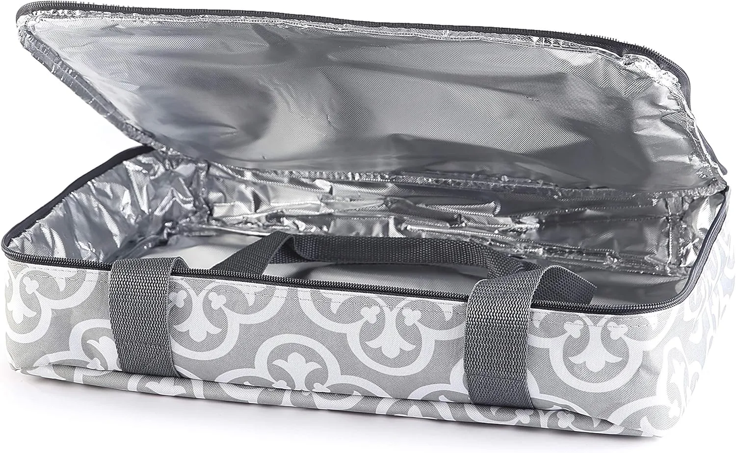 Insulated Casserole Carrier, Thermal Travel Bag with Handles - Grey