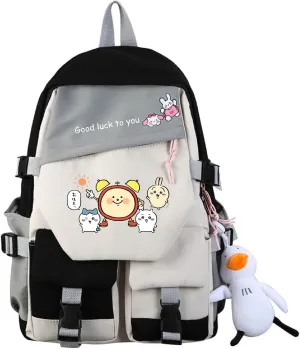 ISaikoy Anime Chiikawa Backpack Hachiware Bookbag Daypack Satchel School Bag Shoulder Bag 26