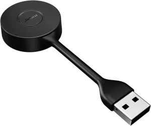 Jabra Link 400 USB-A DECT Adapter - Portable and Durable Dongle with Up to 150m of Secure Wireless Range for Selected Jabra Engage Wireless Headsets - MS Teams Variant - Black